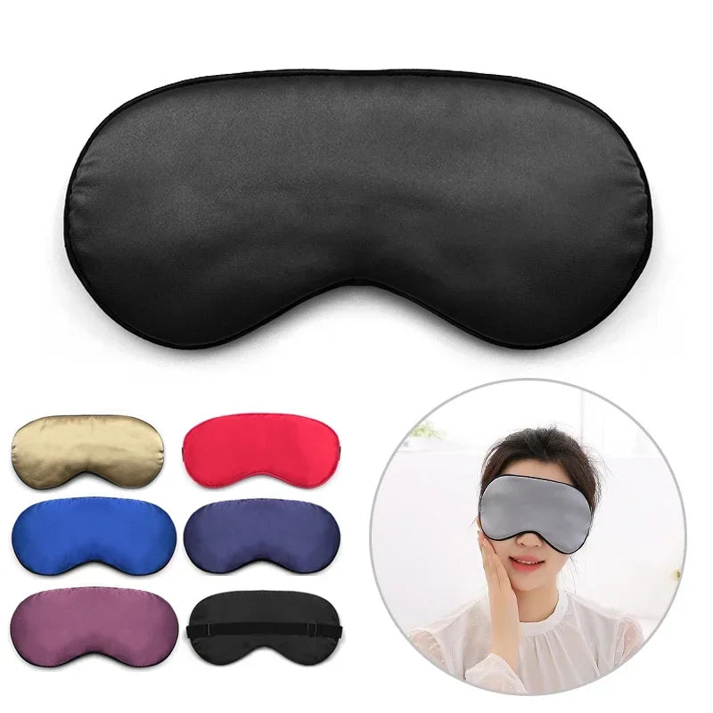 Masque de Sommeil en Soie Noir