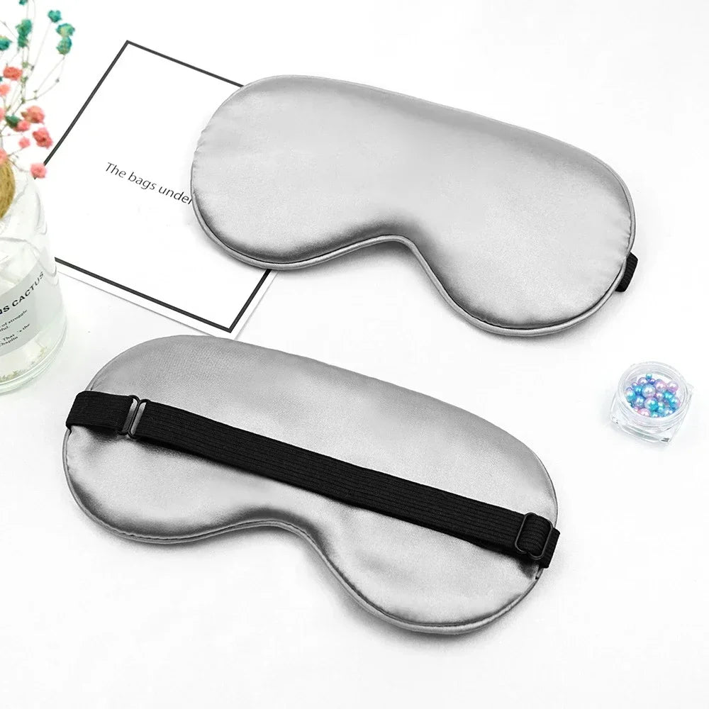 Masque de Sommeil en Soie Gris