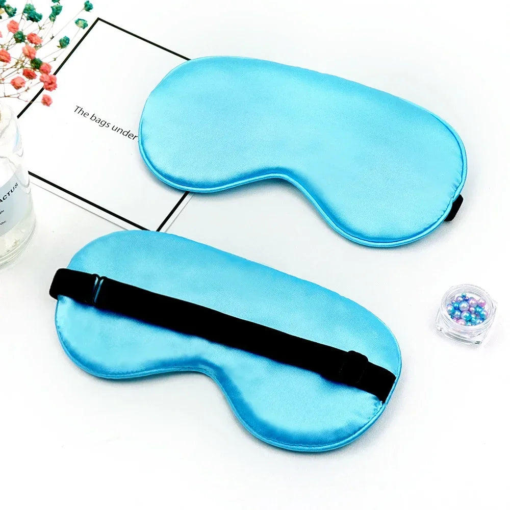 Masque de Sommeil en Soie Bleu Ciel