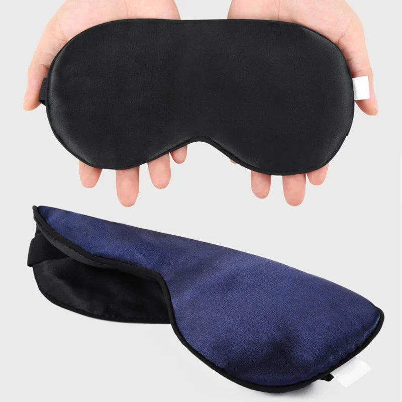 Masque de Sommeil en Soie de Mûrier Bleu Nuit