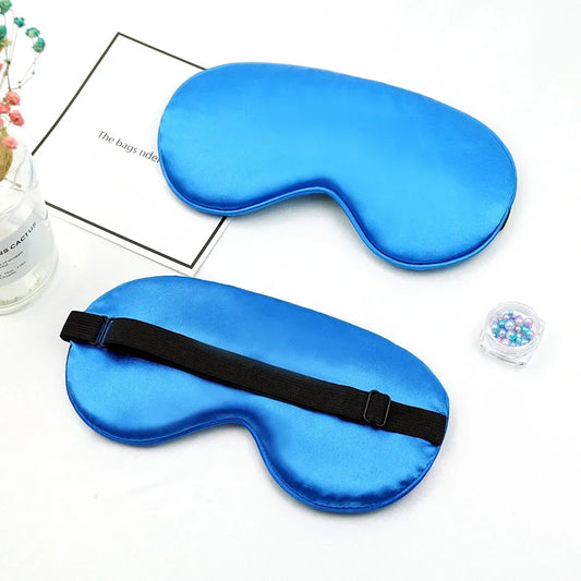Masque de Sommeil en Soie Bleu