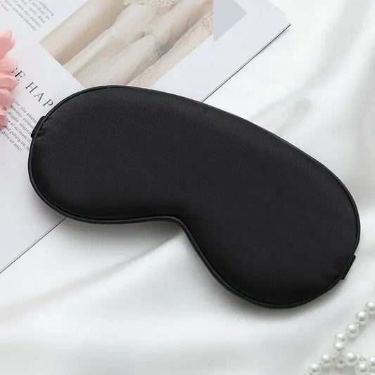 Masque de Sommeil en Soie Noir