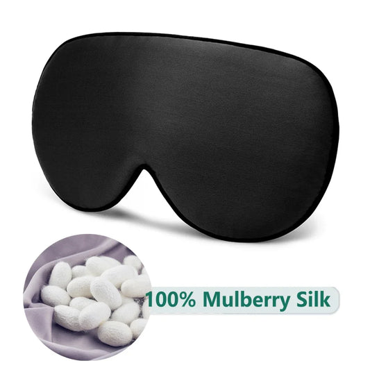 Masque de Sommeil en Soie de Mûrier Noir