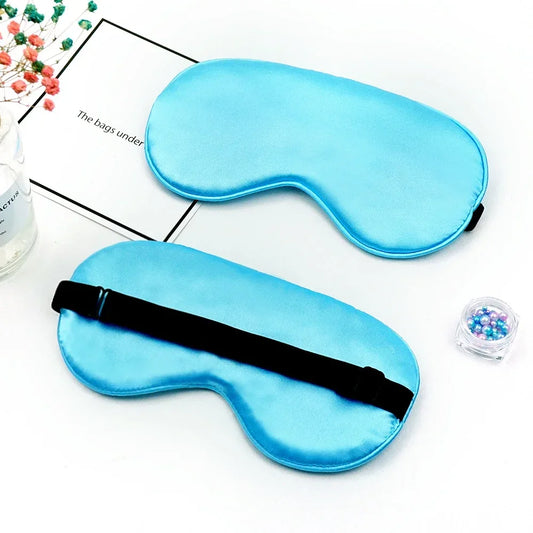 Masque de Sommeil en Soie Bleu Ciel
