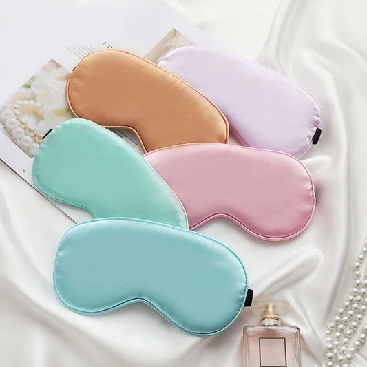 Masque de Sommeil en Soie Rose