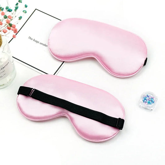Masque de Sommeil en Soie Rose