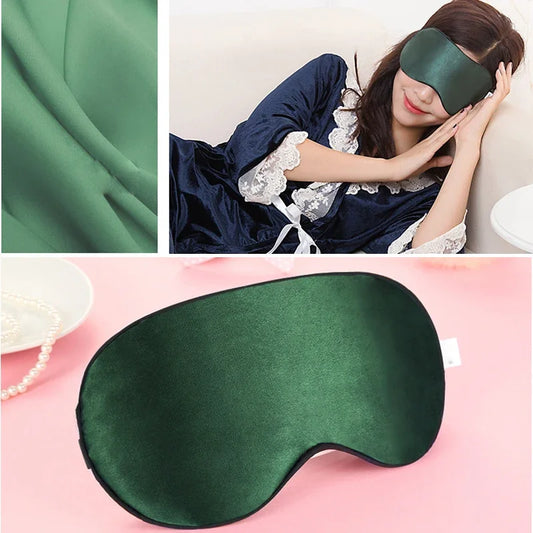 Masque de Sommeil en Soie de Mûrier Vert